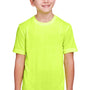 Core 365 Youth Fusion ChromaSoft Performance Moisture Wicking Short Sleeve Crewneck T-Shirt - Safety Yellow