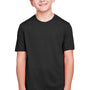 Core 365 Youth Fusion ChromaSoft Performance Moisture Wicking Short Sleeve Crewneck T-Shirt - Black