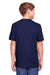 Core 365 CE111Y Youth Fusion ChromaSoft Performance Moisture Wicking Short Sleeve Crewneck T-Shirt Navy Blue Back