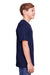 Core 365 CE111Y Youth Fusion ChromaSoft Performance Moisture Wicking Short Sleeve Crewneck T-Shirt Navy Blue Side