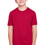 Core 365 Youth Fusion ChromaSoft Performance Moisture Wicking Short Sleeve Crewneck T-Shirt - Classic Red
