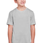 Core 365 Youth Fusion ChromaSoft Performance Moisture Wicking Short Sleeve Crewneck T-Shirt - Platinum Grey