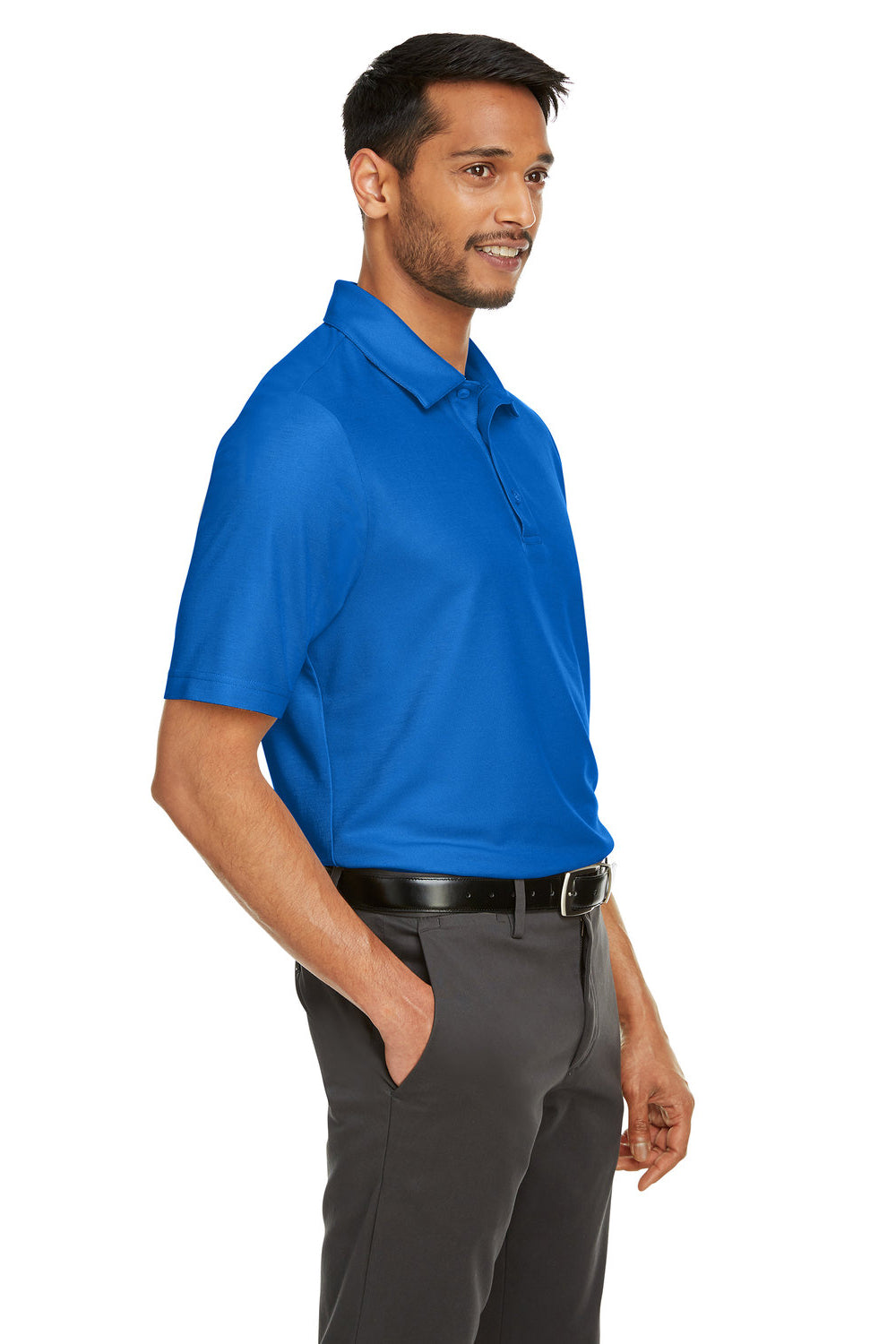 Core 365 CE112 Mens Fusion ChromaSoft Performance Moisture Wicking Short Sleeve Polo Shirt True Royal Blue 3Q