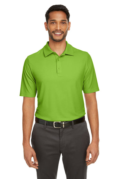 Core 365 CE112 Mens Fusion ChromaSoft Performance Moisture Wicking Short Sleeve Polo Shirt Acid Green Front