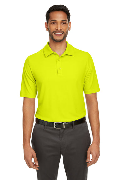 Core 365 CE112 Mens Fusion ChromaSoft Performance Moisture Wicking Short Sleeve Polo Shirt Safety Yellow Front