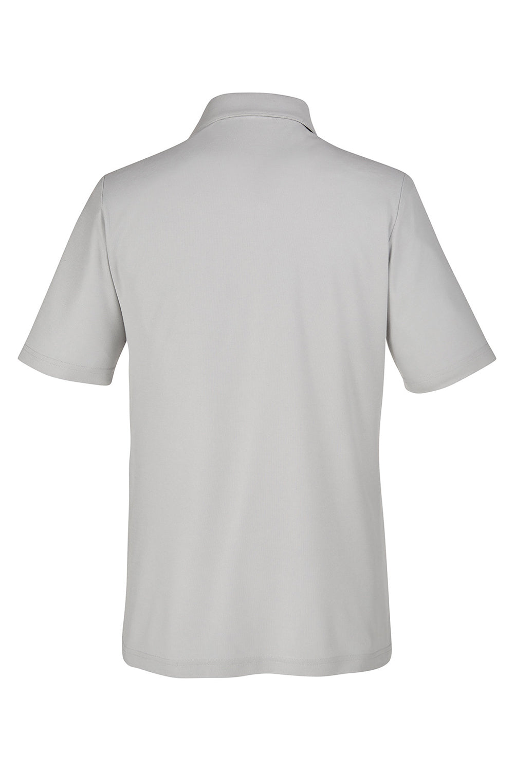 Core 365 CE112 Mens Fusion ChromaSoft Performance Moisture Wicking Short Sleeve Polo Shirt Platinum Grey Flat Back