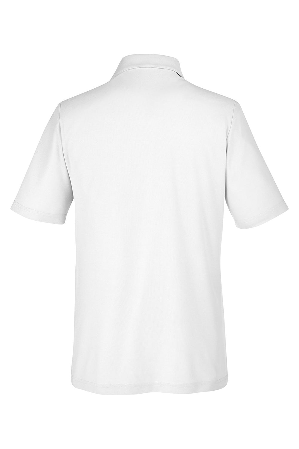 Core 365 CE112 Mens Fusion ChromaSoft Performance Moisture Wicking Short Sleeve Polo Shirt White Flat Back