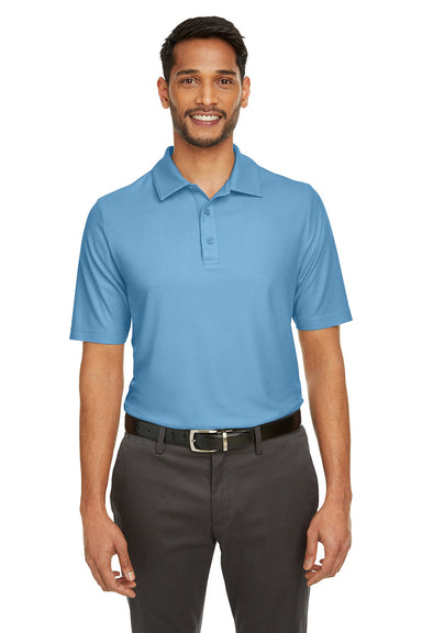 Core 365 CE112 Mens Fusion ChromaSoft Performance Moisture Wicking Short Sleeve Polo Shirt Columbia Blue Front