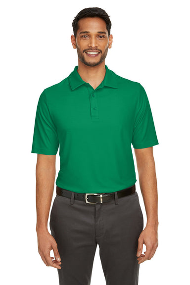 Core 365 CE112 Mens Fusion ChromaSoft Performance Moisture Wicking Short Sleeve Polo Shirt Kelly Green Front