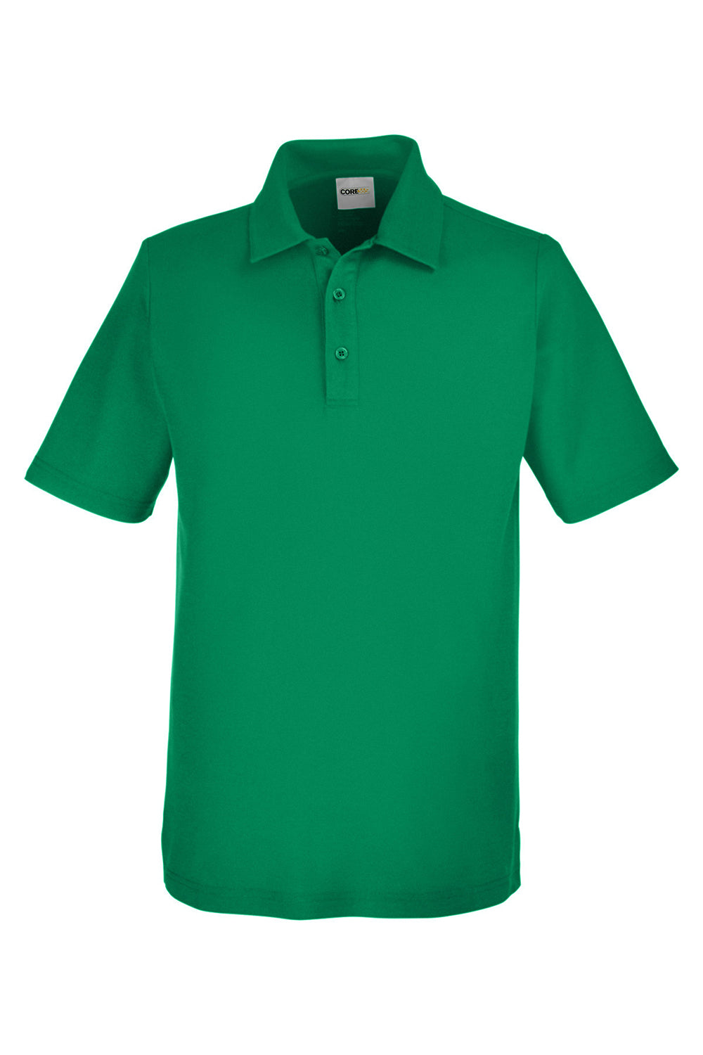 Core 365 CE112 Mens Fusion ChromaSoft Performance Moisture Wicking Short Sleeve Polo Shirt Kelly Green Flat Front