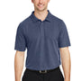 Core 365 Mens Fusion ChromaSoft Performance Moisture Wicking Short Sleeve Polo Shirt - Heather Classic Navy Blue