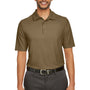 Core 365 Mens Fusion ChromaSoft Performance Moisture Wicking Short Sleeve Polo Shirt - Coyote Brown
