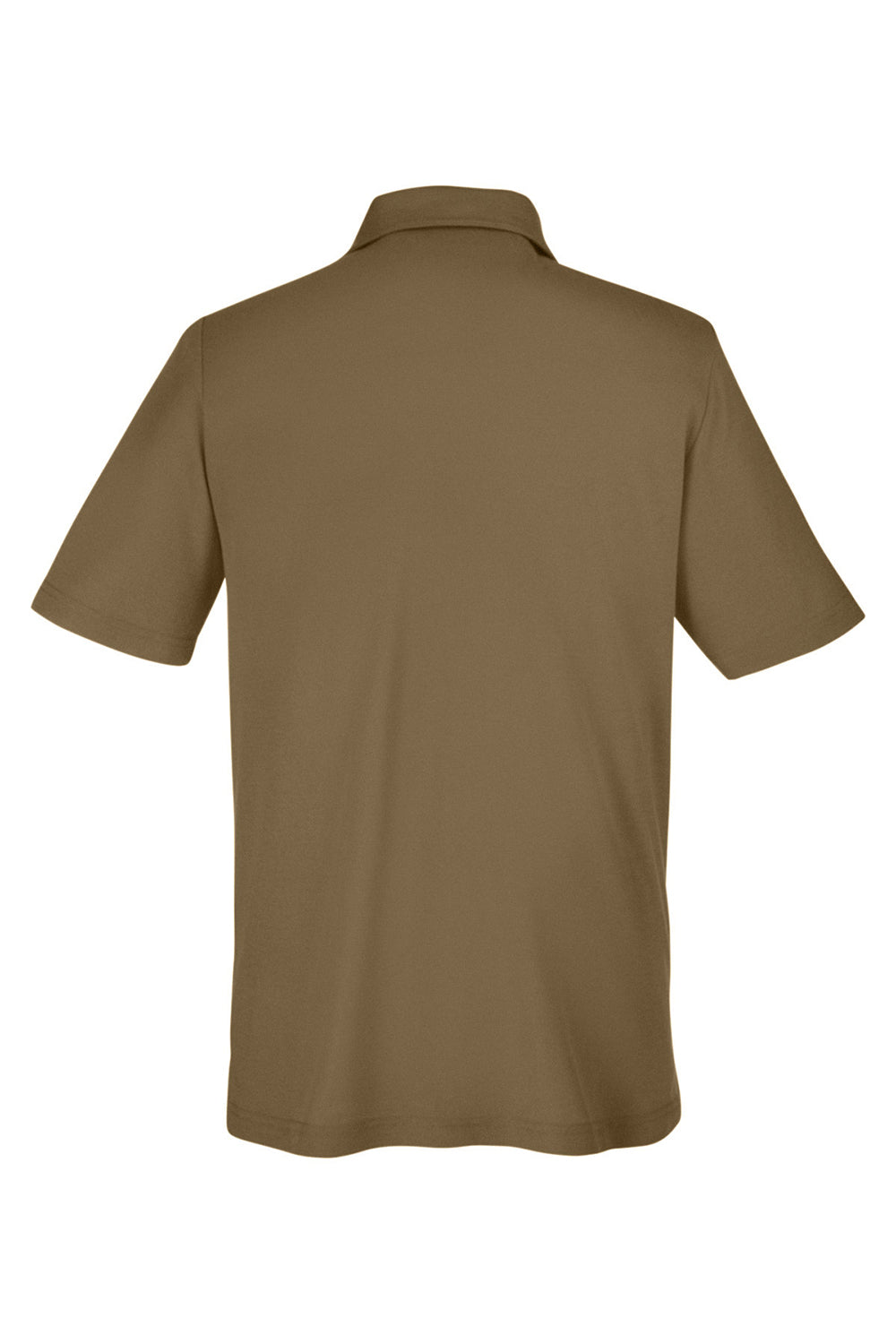 Core 365 CE112 Mens Fusion ChromaSoft Performance Moisture Wicking Short Sleeve Polo Shirt Coyote Brown Flat Back