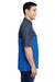 Core 365 CE112C Mens Fusion ChromaSoft Performance Moisture Wicking Colorblock Short Sleeve Polo Shirt True Royal Blue/Heather Navy Blue Side