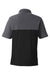 Core 365 CE112C Mens Fusion ChromaSoft Performance Moisture Wicking Colorblock Short Sleeve Polo Shirt Black/Heather Carbon Grey Flat Back