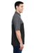 Core 365 CE112C Mens Fusion ChromaSoft Performance Moisture Wicking Colorblock Short Sleeve Polo Shirt Black/Heather Carbon Grey Side