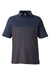 Core 365 CE112C Mens Fusion ChromaSoft Performance Moisture Wicking Colorblock Short Sleeve Polo Shirt Carbon Grey/Heather Classic Navy Blue Flat Front
