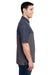 Core 365 CE112C Mens Fusion ChromaSoft Performance Moisture Wicking Colorblock Short Sleeve Polo Shirt Carbon Grey/Heather Classic Navy Blue Side