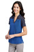 Core 365 CE112CW Mens Fusion ChromaSoft Performance Moisture Wicking Colorblock Short Sleeve Polo Shirt True Royal Blue/Heather Navy Blue 3Q