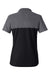 Core 365 CE112CW Mens Fusion ChromaSoft Performance Moisture Wicking Colorblock Short Sleeve Polo Shirt Black/Heather Carbon Grey Flat Back
