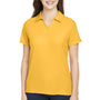 Core 365 Womens Fusion ChromaSoft Performance Moisture Wicking Pique Short Sleeve Polo Shirt - Campus Gold