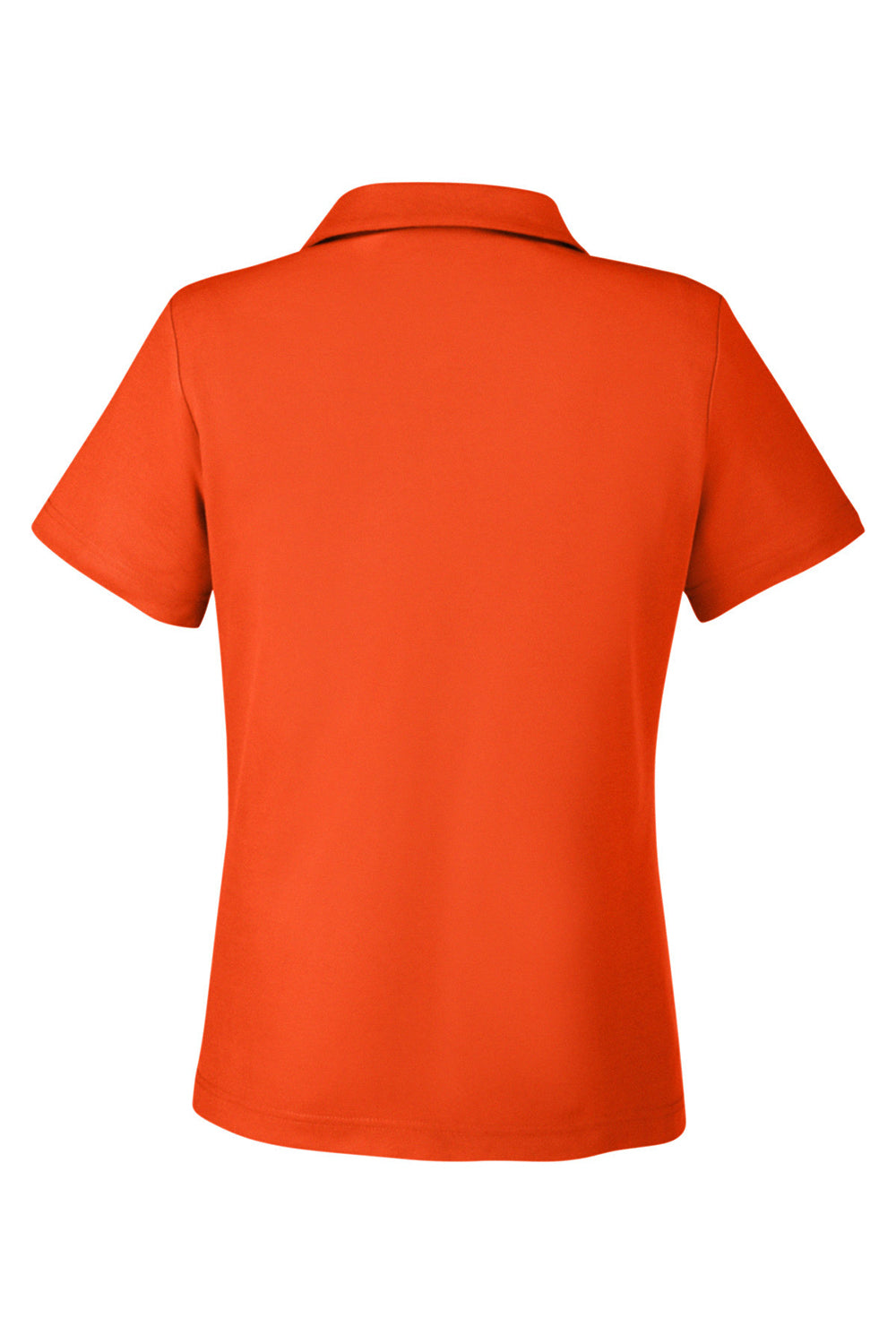 Core 365 CE112W Womens Fusion ChromaSoft Performance Moisture Wicking Pique Short Sleeve Polo Shirt Campus Orange Flat Back