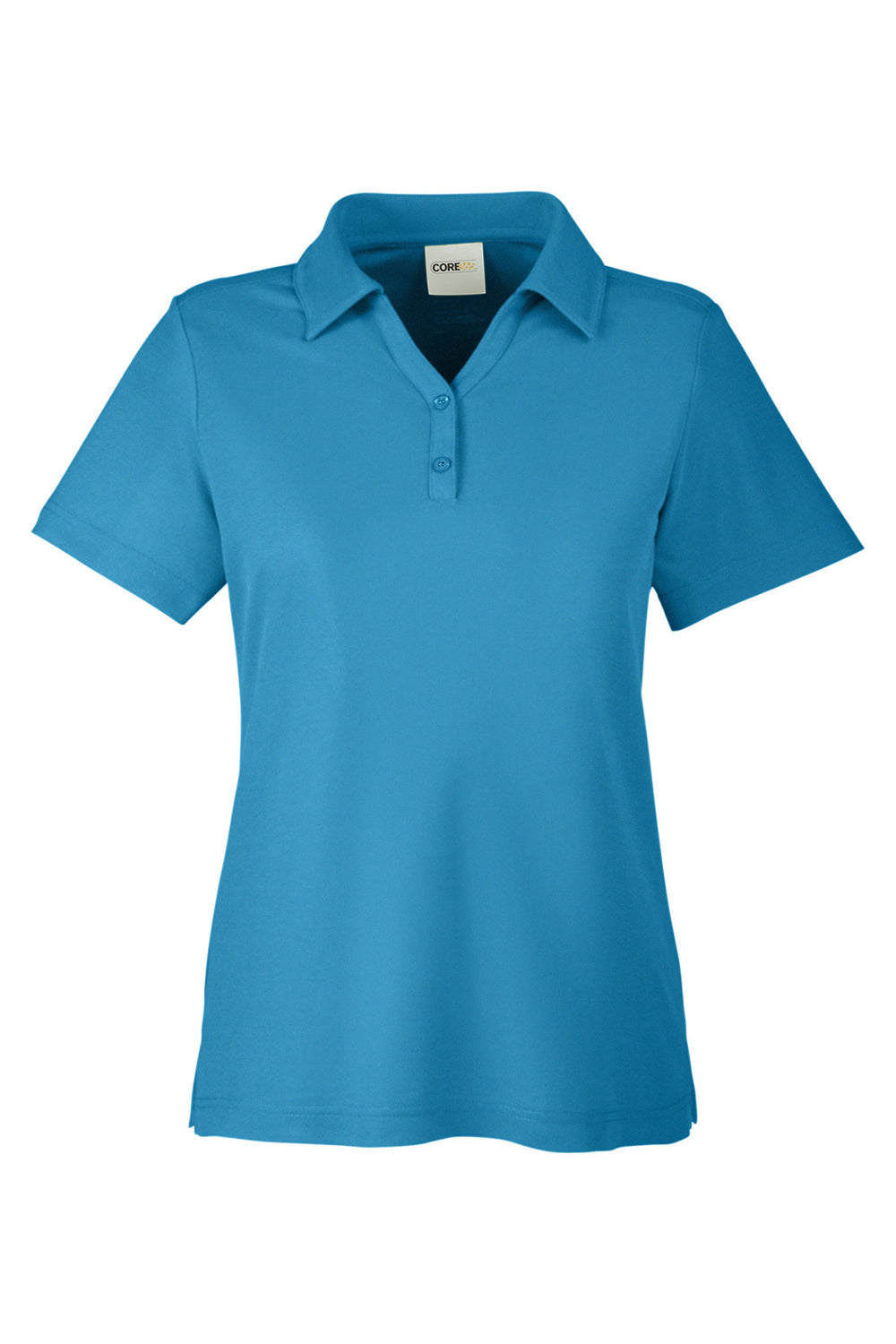 Core 365 CE112W Womens Fusion ChromaSoft Performance Moisture Wicking Pique Short Sleeve Polo Shirt Electric Blue Flat Front