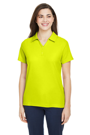 Core 365 CE112W Womens Fusion ChromaSoft Performance Moisture Wicking Pique Short Sleeve Polo Shirt Safety Yellow Front