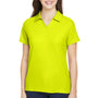 Core 365 Womens Fusion ChromaSoft Performance Moisture Wicking Pique Short Sleeve Polo Shirt - Safety Yellow