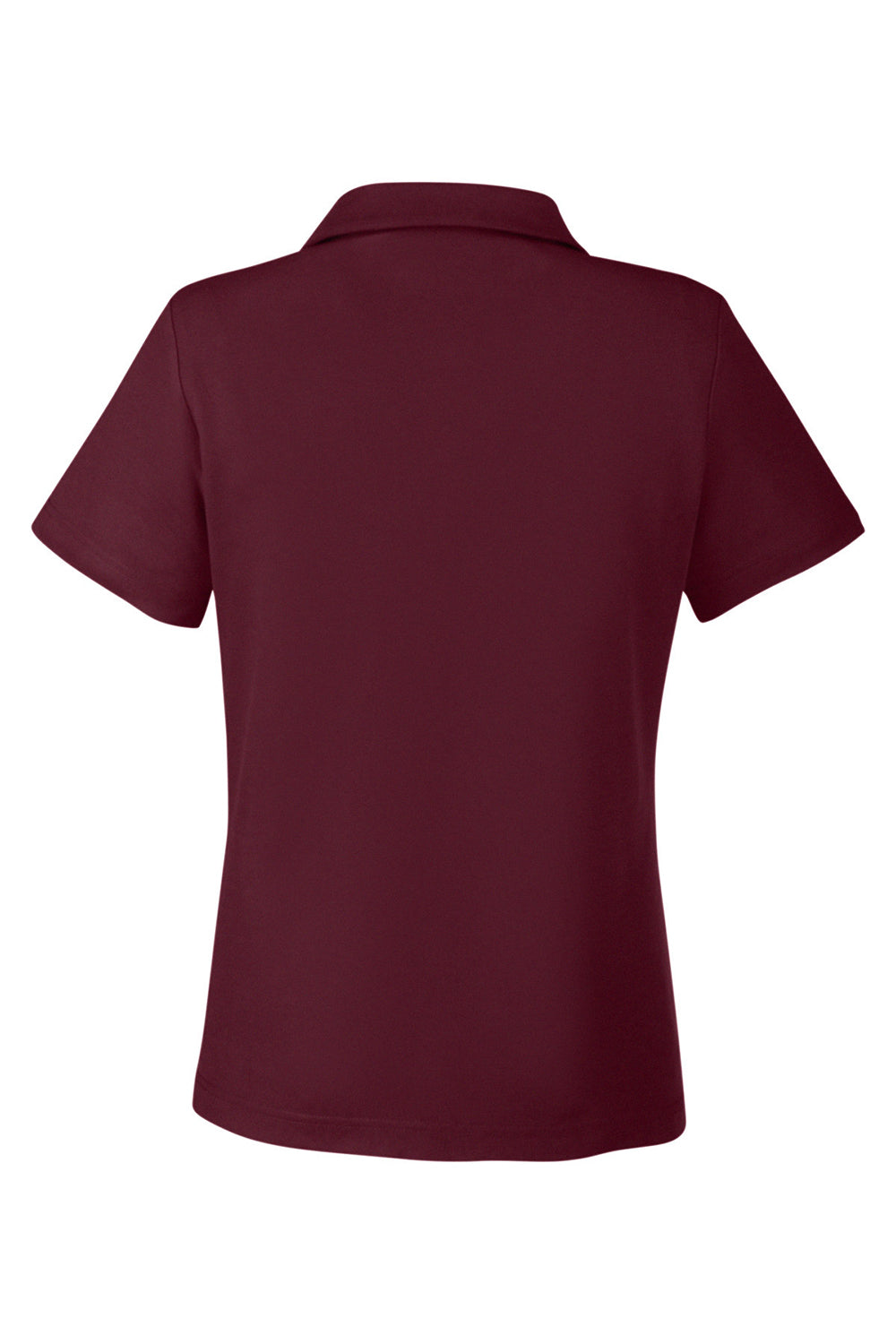 Core 365 CE112W Womens Fusion ChromaSoft Performance Moisture Wicking Pique Short Sleeve Polo Shirt Burgundy Flat Back