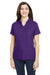 Core 365 CE112W Womens Fusion ChromaSoft Performance Moisture Wicking Pique Short Sleeve Polo Shirt Campus Purple Front