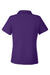 Core 365 CE112W Womens Fusion ChromaSoft Performance Moisture Wicking Pique Short Sleeve Polo Shirt Campus Purple Flat Back