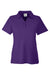 Core 365 CE112W Womens Fusion ChromaSoft Performance Moisture Wicking Pique Short Sleeve Polo Shirt Campus Purple Flat Front