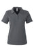 Core 365 CE112W Womens Fusion ChromaSoft Performance Moisture Wicking Pique Short Sleeve Polo Shirt Heather Carbon Grey Flat Front