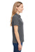 Core 365 CE112W Womens Fusion ChromaSoft Performance Moisture Wicking Pique Short Sleeve Polo Shirt Heather Carbon Grey Side