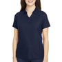 Core 365 Womens Fusion ChromaSoft Performance Moisture Wicking Pique Short Sleeve Polo Shirt - Classic Navy Blue