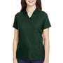Core 365 Womens Fusion ChromaSoft Performance Moisture Wicking Pique Short Sleeve Polo Shirt - Forest Green