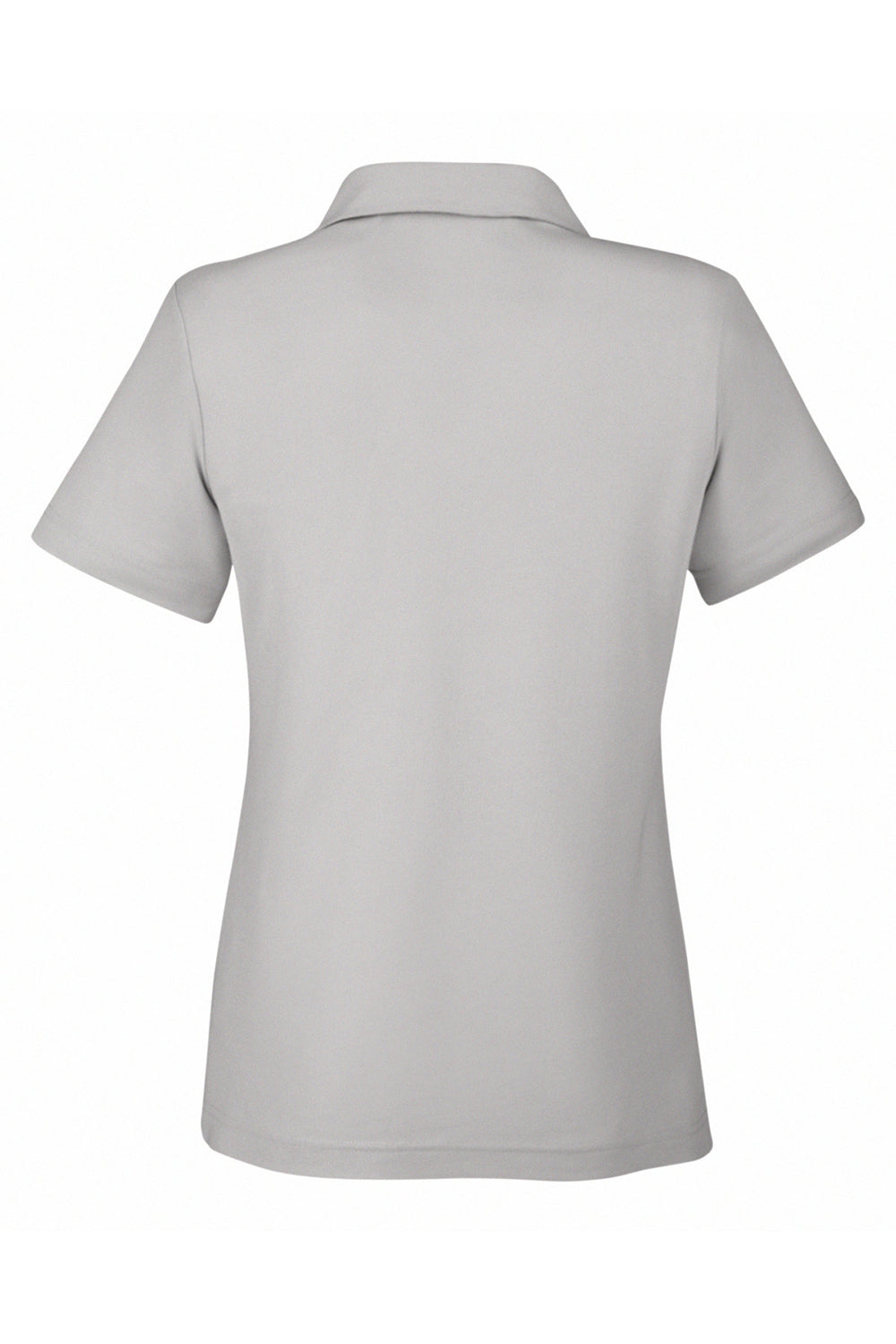 Core 365 CE112W Womens Fusion ChromaSoft Performance Moisture Wicking Pique Short Sleeve Polo Shirt Platinum Grey Flat Back