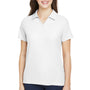 Core 365 Womens Fusion ChromaSoft Performance Moisture Wicking Pique Short Sleeve Polo Shirt - White