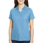 Core 365 Womens Fusion ChromaSoft Performance Moisture Wicking Pique Short Sleeve Polo Shirt - Columbia Blue