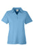 Core 365 CE112W Womens Fusion ChromaSoft Performance Moisture Wicking Pique Short Sleeve Polo Shirt Columbia Blue Flat Front