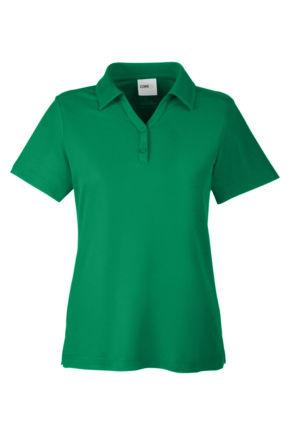 Core 365 CE112W Womens Fusion ChromaSoft Performance Moisture Wicking Pique Short Sleeve Polo Shirt Kelly Green Flat Front