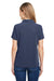 Core 365 CE112W Womens Fusion ChromaSoft Performance Moisture Wicking Pique Short Sleeve Polo Shirt Heather Classic Navy Blue Back