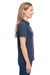 Core 365 CE112W Womens Fusion ChromaSoft Performance Moisture Wicking Pique Short Sleeve Polo Shirt Heather Classic Navy Blue Side