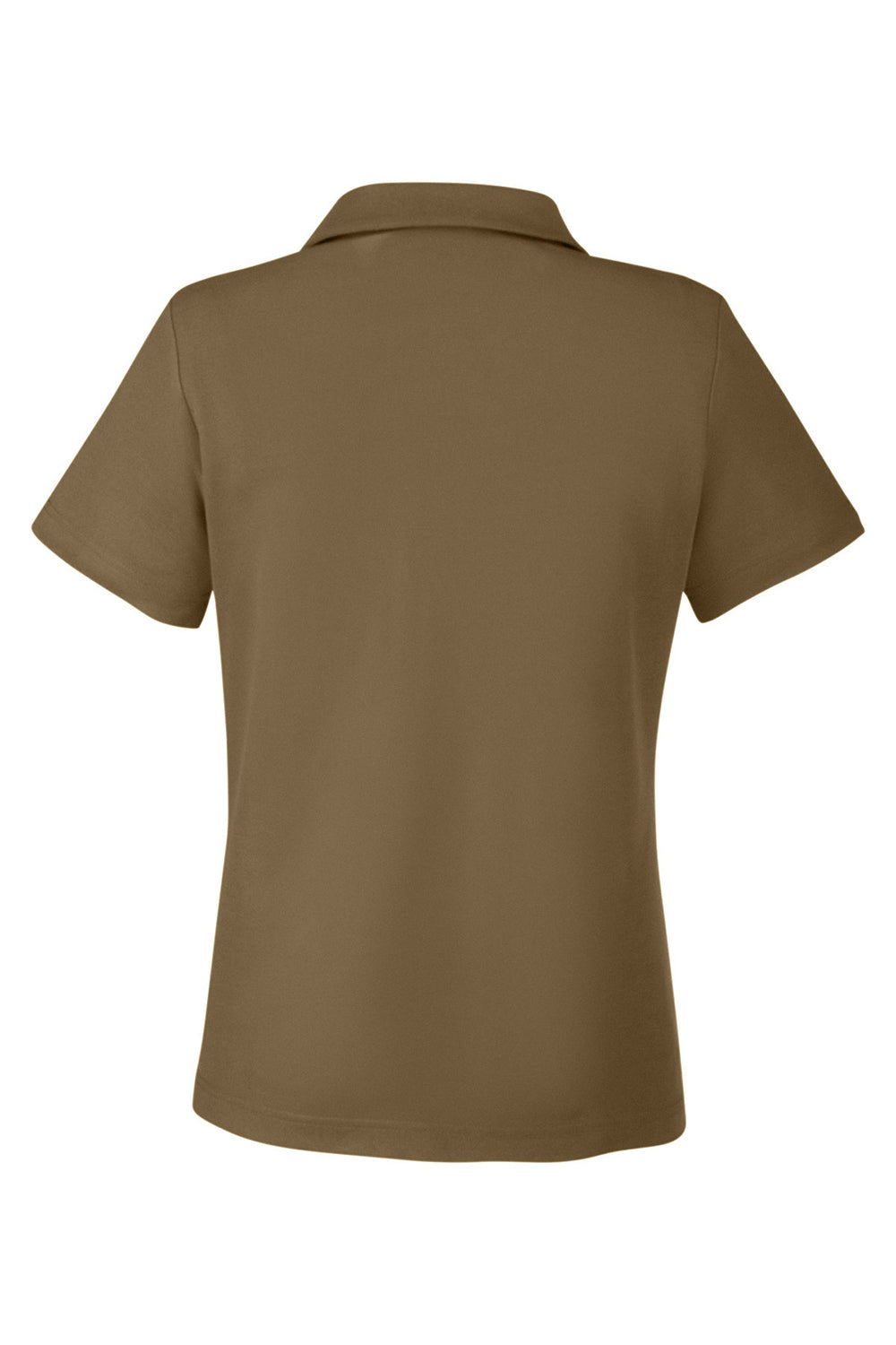 Core 365 CE112W Womens Fusion ChromaSoft Performance Moisture Wicking Pique Short Sleeve Polo Shirt Coyote Brown Flat Back