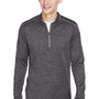 Core 365 Mens Kinetic Performance Moisture Wicking 1/4 Zip Sweatshirt - Carbon Grey/Black