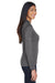 Core 365 CE401W Womens Kinetic Performance Moisture Wicking 1/4 Zip Sweatshirt Carbon Grey/Black Side