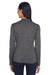 Core 365 CE401W Womens Kinetic Performance Moisture Wicking 1/4 Zip Sweatshirt Carbon Grey/Acid Green Back