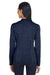 Core 365 CE401W Womens Kinetic Performance Moisture Wicking 1/4 Zip Sweatshirt Navy Blue/Carbon Grey Back