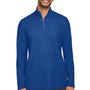 Core 365 Mens Fusion ChromaSoft Performance Moisture Wicking Pique 1/4 Zip Sweatshirt - True Royal Blue